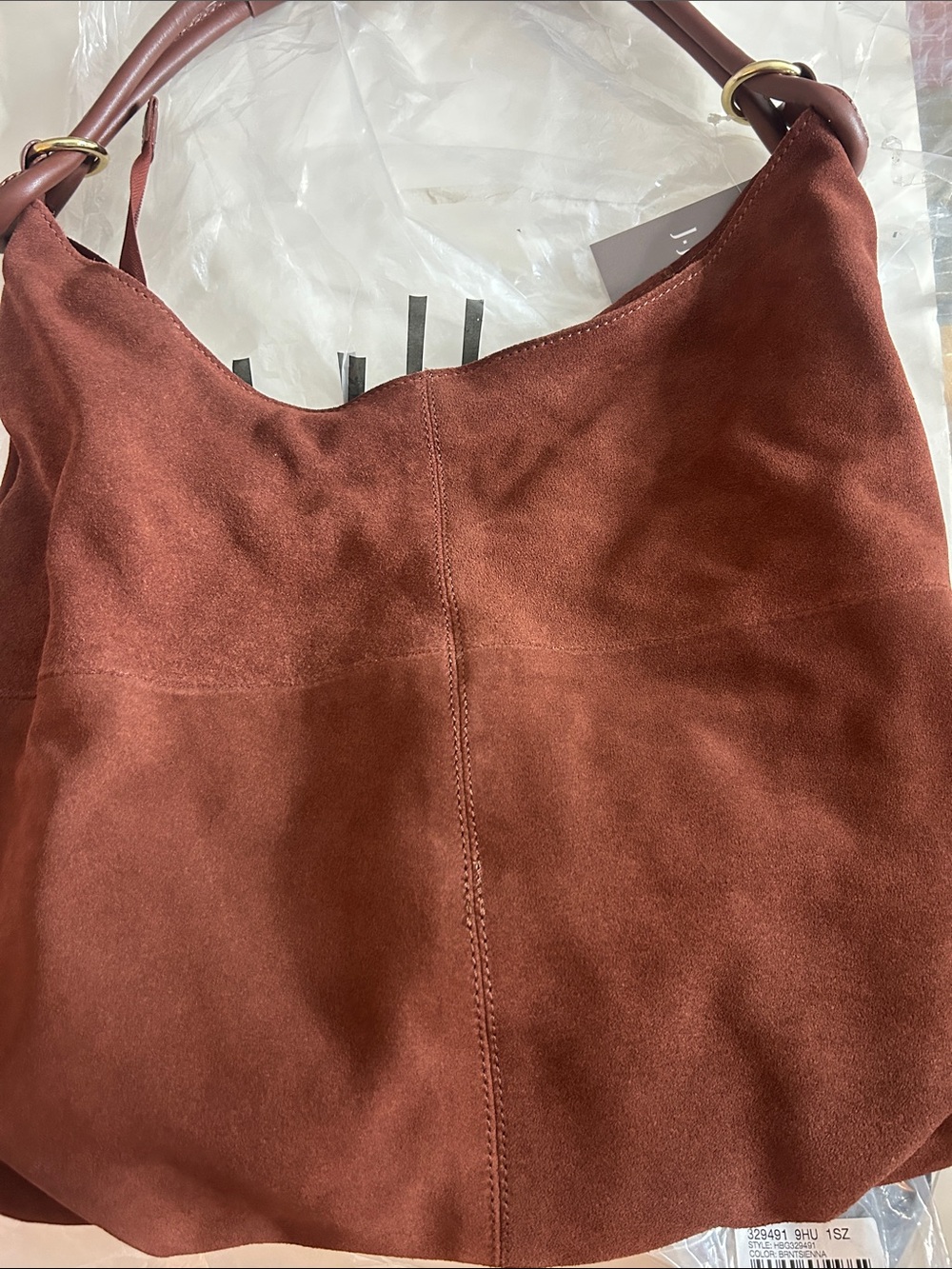 NWT J.Jill Suede & Leather Tote - Picture 6 of 8